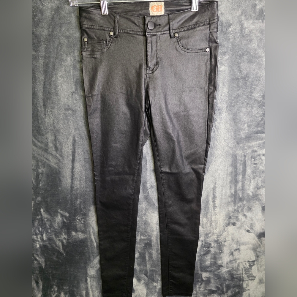 Gianni Bini Faux Leather Black Skinny Jeans